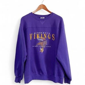 Vintage Minnesota Vikings Embroidered Crewneck Sweater